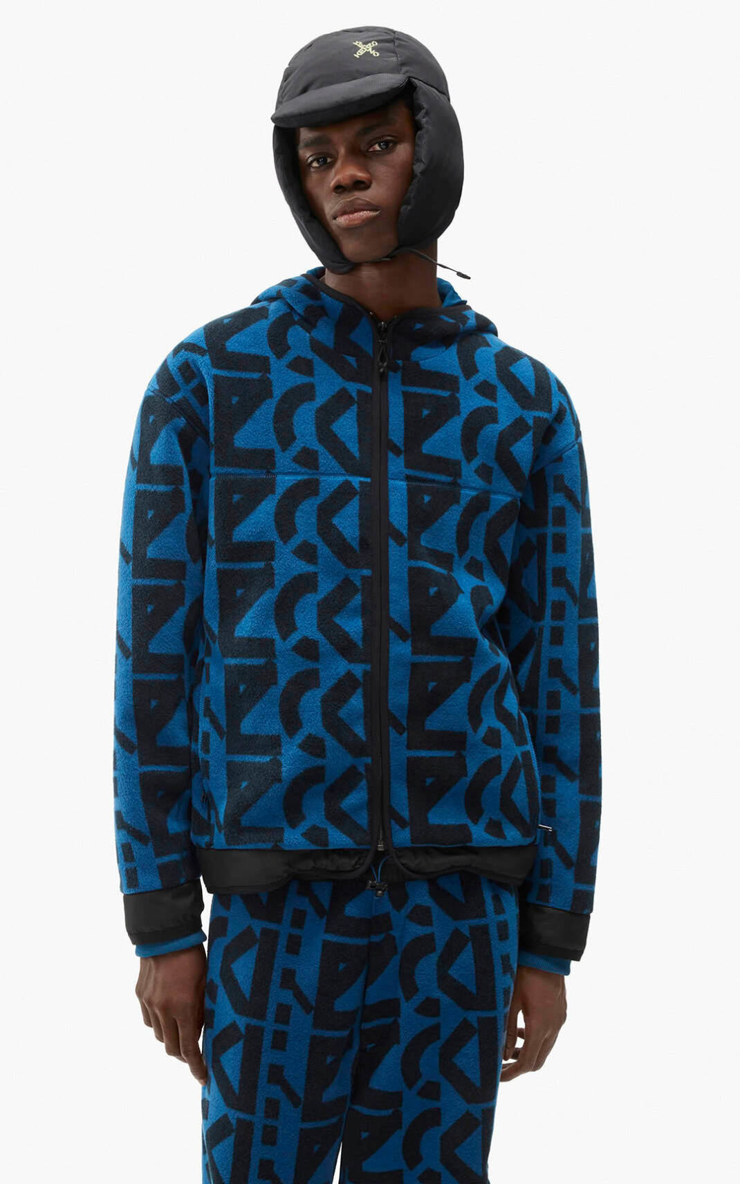 Kenzo zip up monogram Chaquetas Deportivas Hombre Azules Oscuro | 4251736-YS